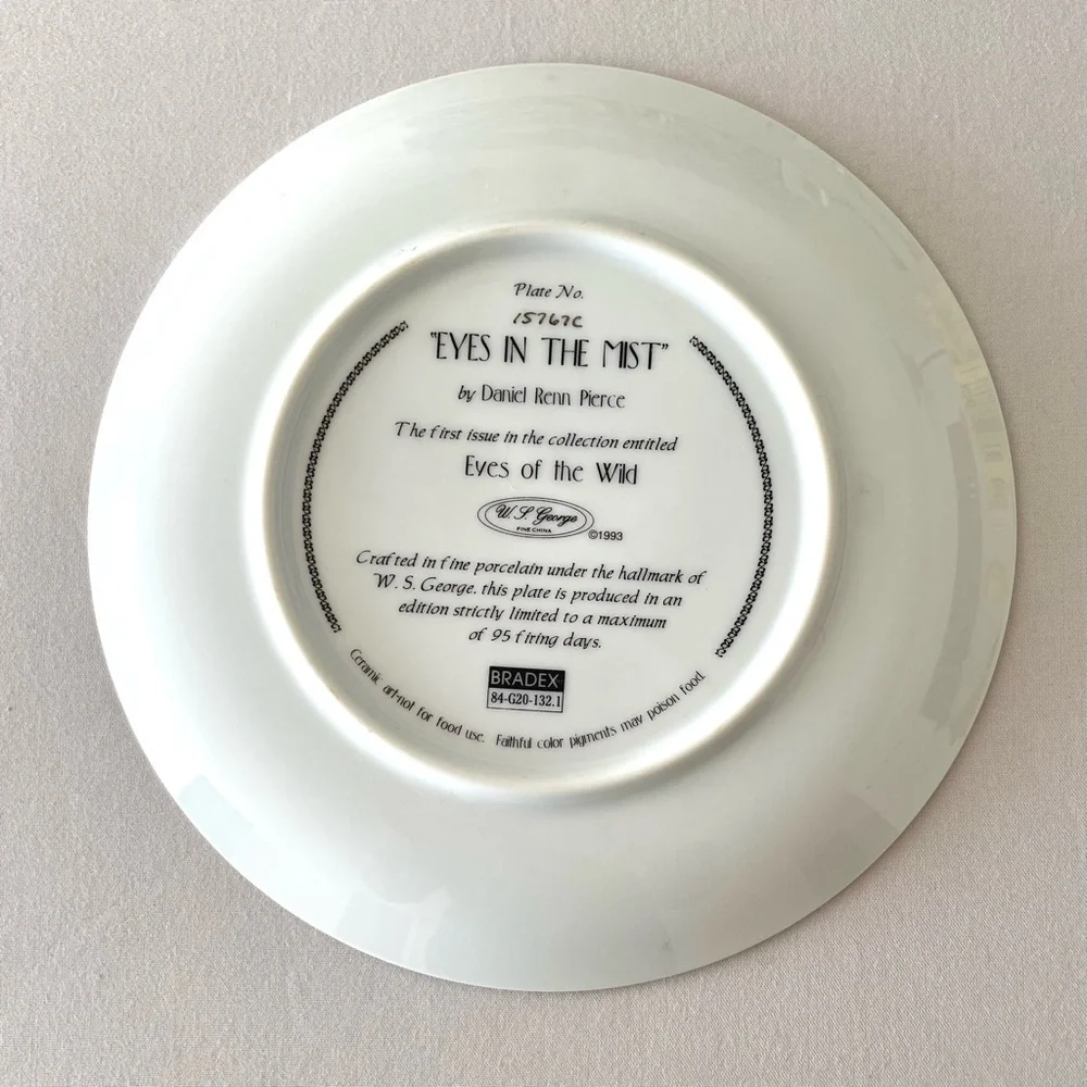 In The Mist Wolves Plate by Daniel Renn Pierce, WS George - Picture 3 of 4